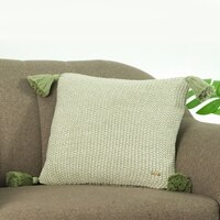 Moss Knit Pistachio Green Cushion Cover  16X16 Inches
