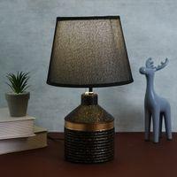 Black and Gold Vintage Ceramic Table Lamp