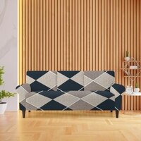 3 Seater Navy Cubes Sofa Cover