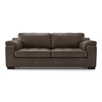 Trissino 3 Seater Luxury Italian Leather Sofa In French Roast