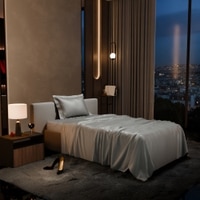 Stoa Paris Single Bedsheet with 1 Pillow Cover sheet with Harbour Mist Grey