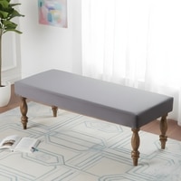 Cairo Sheesham Wood Accent 3 Seater Bench In Iron Grey Velvet