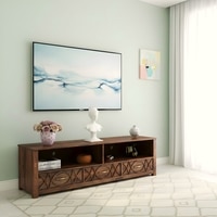 Vintara Sheesham Wood Contemporary TV Entertainment Unit for TV upto 65 inch in TEAK FINISH