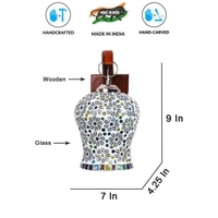 Devansh Solid Wood Electric Wall Light in Brown Colour with Multi Shade Count of 1 Light