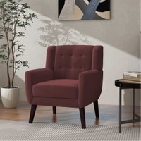 Derel Solid Wood Accent Chair in Pink Colour