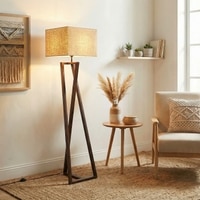 Catapult Beige Jute Floor Lamp with Beige Jute Base