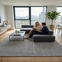 Urban Grid Carpet Size 7.6x5.3 ft.