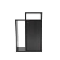 Akari Engineered Wood Bedside Table in Wenge Finish