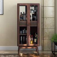 Boisdale Solid Wood Bar Cabinet in Walnut Finish