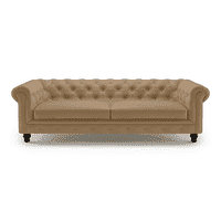 Winchester 3 Seater Leather Sofa in Camel Colour