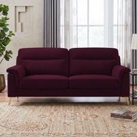 Niwara Velvet 3 Seater sofa in  Red wine color
