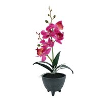 Grey 1 Pieces Orchid Artificial Plant With Pot