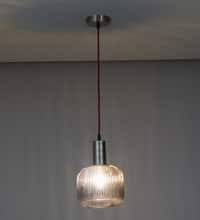 DEMARIUS Blue Glass Single Light Hanging Pendant