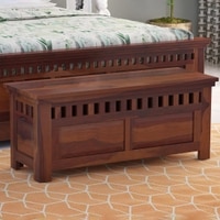 Madhavi Solid Wood Bench in Provincial Teak Finish