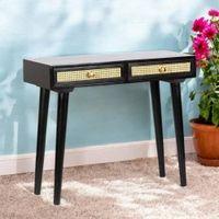 Vintara Sheesham Wood Contemporary Console Table in Dark Walnut finish