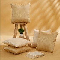 Set Of 5 Jacquard Square Cushion Covers