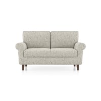 Oxford 2 Seater Fabric Sofa In Monochrome Paisley Colour