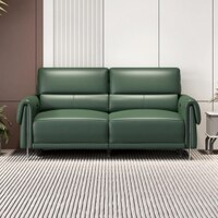 Vivian Three Seater Motorized Leather Recliner in Hunter Green Colour