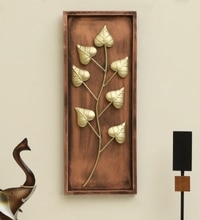 W-Holly Abstract Metal Wall Decor in Gold Set of 1