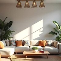 Funnel Brown Solid Wood Ceiling Light