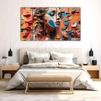 The Castle Decor Women Abstract Wall Painting Wooden Framed Digital Painting 27x48 Inch (Style 5)