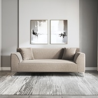 Wynn 3 Seater Fabric Sofa in Shitake Beige Colour