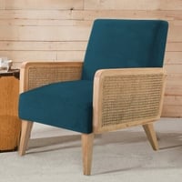 Evant Ratan Accent Chair in T blue Colour