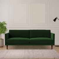 Tharoli Velvet 3 Seater Sofa in Green Colour