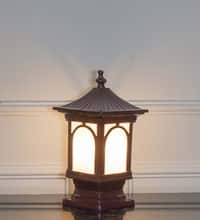 WINCHESTER Brown Finish Outdoor Pedestal Gate Light