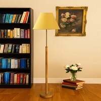 Devansh Wood & Metal Floor Lamp
