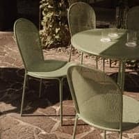 Chalet Metal Patio Chair in Sage Green Colour