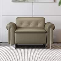 Splendor One Seater Motorized Leather Recliner in Olive Green Colour