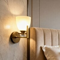 Eliante Modern Wall Lights Mild Steel & Glass Material Antique, Brown & White Finish