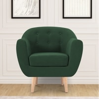 Colam Velvet 1 Seater Sofa in Green Colour