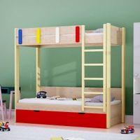 Pine Tree Bunk Bed with Drawer Storage