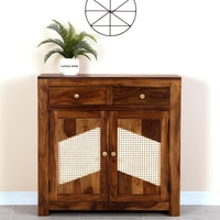 Sheesham Wood 2 Door 2 Drawer Sideboard In Provincial Teak Finish