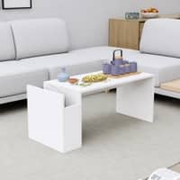 Hexa Engineered Wood Coffee Table In Frosty White