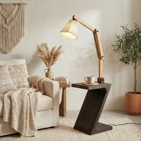 Patrice Beige Jute Floor Lamp with Beige Jute Base