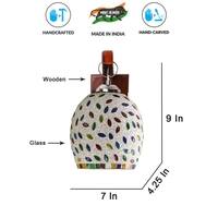 Devansh Solid Wood Electric Wall Light in Brown Colour with Multi Shade Count of 1 Light