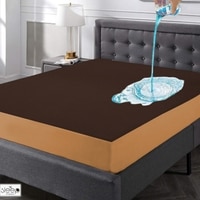 Cotton Feel Terry Fabric Waterproof Mattress Protector for King Size Mattress In Dark Brown color 78x72