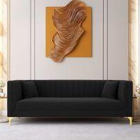 Tuxedo Fabric Sofa (Black)