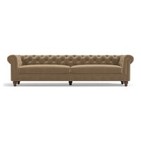 Winchester Luxe 4 Seater Fabric Sofa in Fawn Velvet Colour