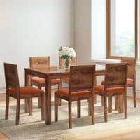 Floyd 6 Seater Dining Table Glass Top With Set Of 6 Oribi Dining Chairs