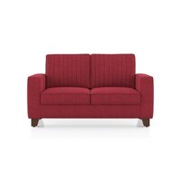Apollo Neo 2 Seater Fabric Sofa in Salsa Red Colour (Back Height : Regular, Cushion Type : Soft)