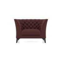 Weston 1 Seater Premium Italian Leather Sofa In Bordeaux