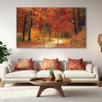 The Castle Decor Beautiful Forest View Wall Art Set of 5 27x48 Inch