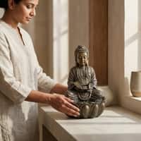 Water Fountain Buddha Bliss Water Fountain in Multicolor Colour