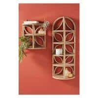 WOODENMOOD Rectangular Wall Rack