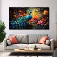 The Castle Decor Bird Wall Painting Wooden Framed 27x48 Inch (Style 2)