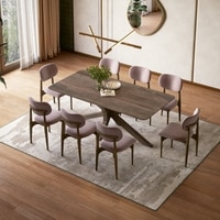 Anderson Solid Wood 8-Seater Dining Table With Set of 4  Ollie Dining chairs
